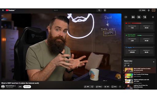 Chrono: YouTube Speed Control & Time Tracker screenshot