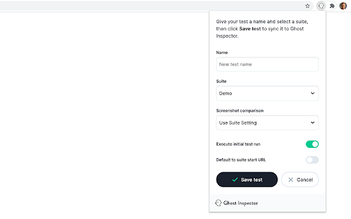 Ghost Inspector - Web Test Recorder screenshot