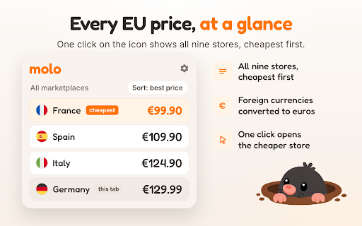 Molo — Amazon EU Price Compare screenshot