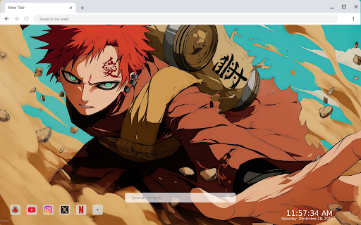Naruto Gaara Of The Sand Live Wallpaper screenshot