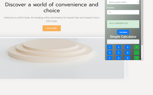 Visa eGift Card screenshot