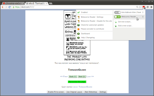 Tampermonkey BETA screenshot