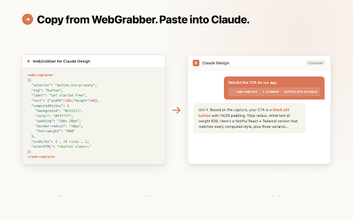 WebGrabber for Claude Design screenshot