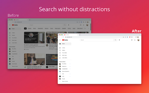 YouFocus - Hide YouTube Distractions screenshot