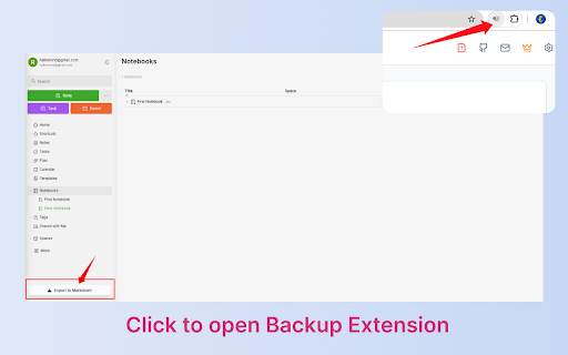 Evernote Backup exporter screenshot