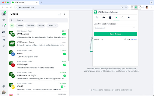 Contacts Exporter for WhatsApp screenshot