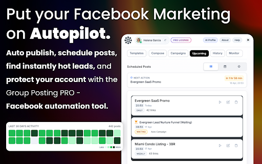 Group Posting PRO: AI Auto Poster | Scheduler | Lead Radar for Facebook™ screenshot