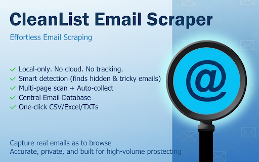 CleanList Email Scraper - Web Email Extractor screenshot