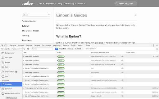 Ember Inspector screenshot