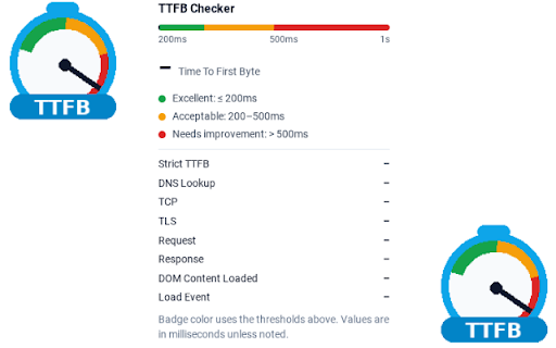 TTFB Checker screenshot