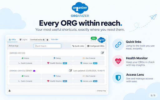 ORGanizer for Salesforce screenshot