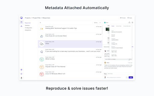 Usersnap - Capture visual feedback & bugs screenshot