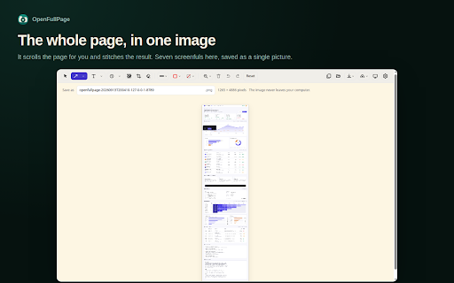 OpenFullPage - Capture Screen, Annotate, Save screenshot