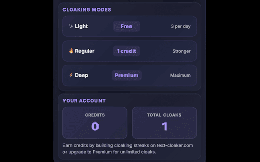 TextCloaker screenshot