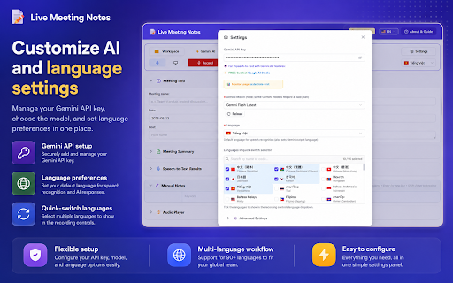 Live Meeting Notes screenshot