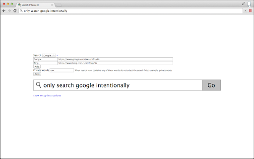Search Intercept screenshot