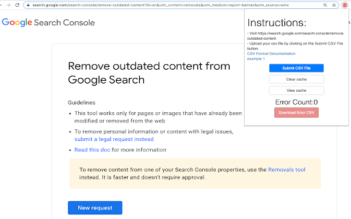 WebMasterTools: Bulk Outdated Content Removal screenshot