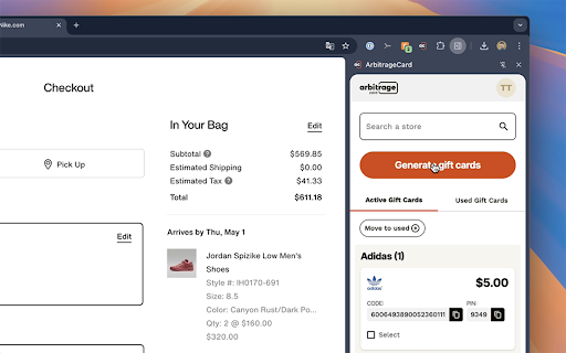 ArbitrageCard screenshot