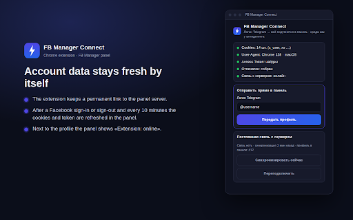 FB Manager Connect screenshot