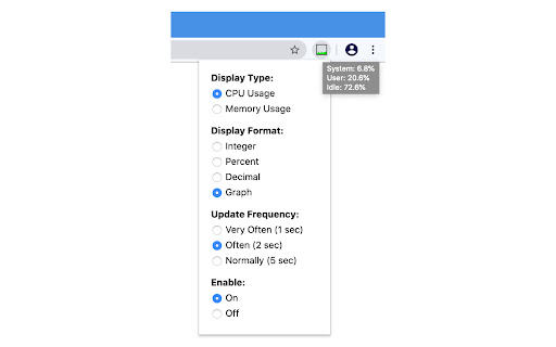 System Monitor for CPU / Memory screenshot