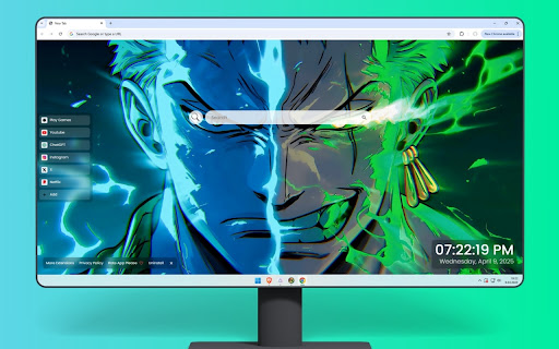 Roronoa Zoro Split Face Live Wallpaper screenshot