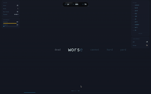 StarType Typing Practice — Typing Tutor & WPM Game screenshot