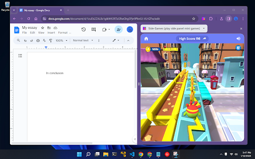 Side Games - play mini games in the side panel screenshot