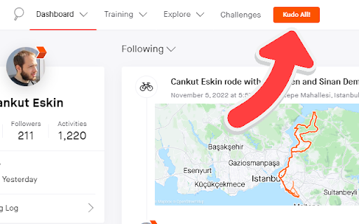 Strava Auto Kudo screenshot