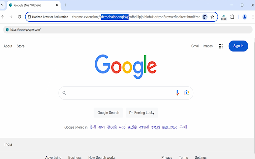 Horizon Browser Redirection screenshot