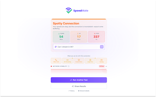 SpeedMate: Speed Test & Internet Connection Monitor screenshot