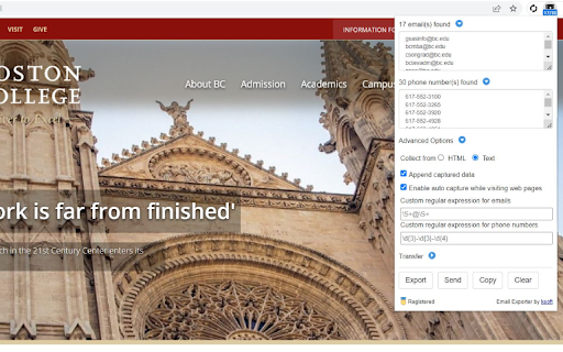 Email Exporter screenshot
