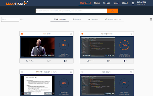 MoocNote screenshot