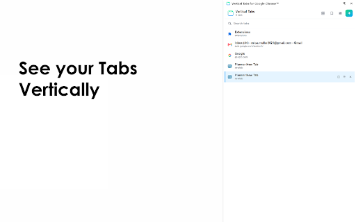 Vertical Tabs for Google Chrome™ screenshot