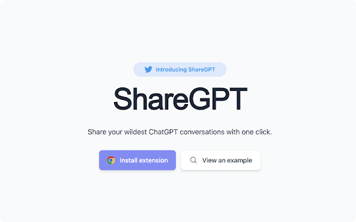 ShareGPT: Share your ChatGPT conversations screenshot