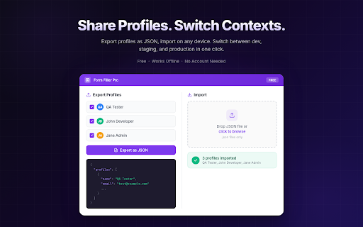 Form Filler Pro by Zovo - Autofill Forms with Saved Profiles screenshot
