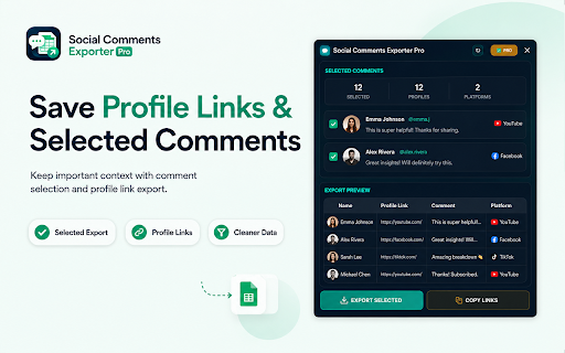 Facebook & YouTube Comment Exporter – Excel CSV Tool screenshot