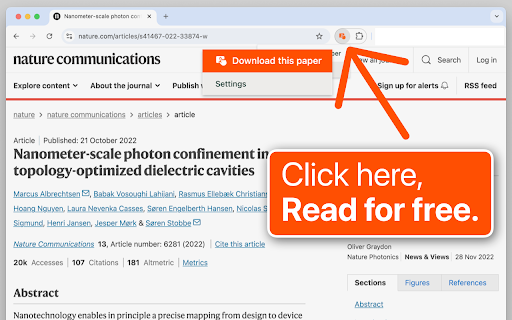Open Access Button screenshot
