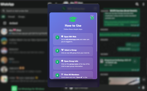 WA Group Number Extractor screenshot