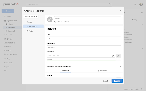 Passbolt - Open source password manager screenshot