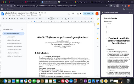Creative Writing Coach screenshot