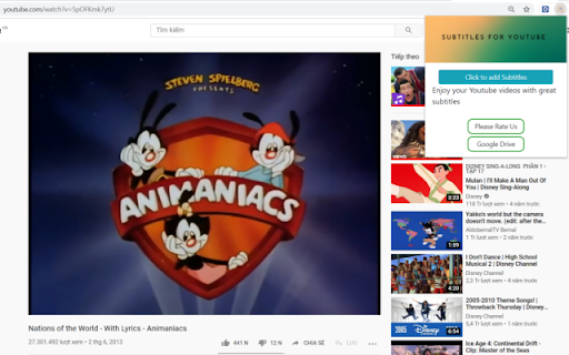 Subtitles for Youtube screenshot