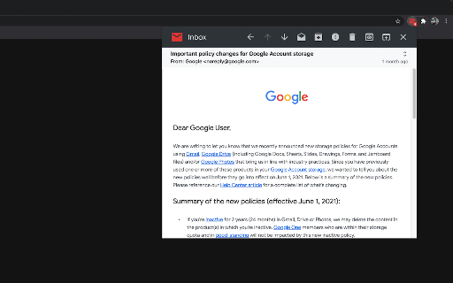 Quick Look Inbox for Gmail screenshot