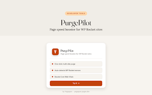 PurgePilot - WP Rocket Multisite Cache Cleaner screenshot