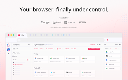 Toby: Tab Management Tool screenshot