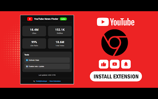 YouTube News Finder screenshot