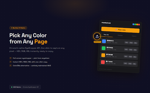 PaletteGrab — Color Picker & Palette Tool screenshot