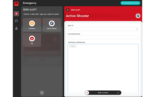 CrisisGo Safety Client Chrome Extension screenshot
