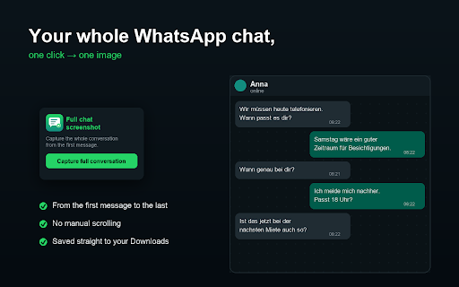 Full Chat Screenshot for WhatsApp Web screenshot