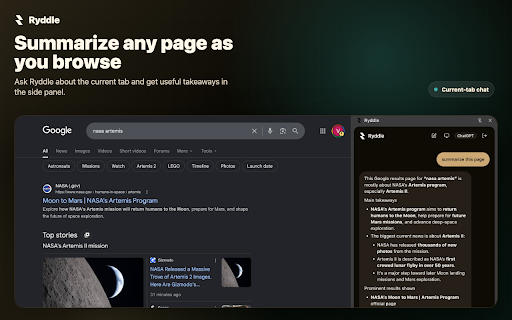Ryddle AI: Chat with Webpages & PDFs screenshot
