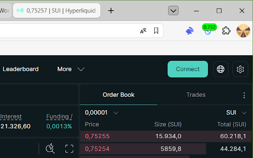 SUI Crypto Price Widget screenshot